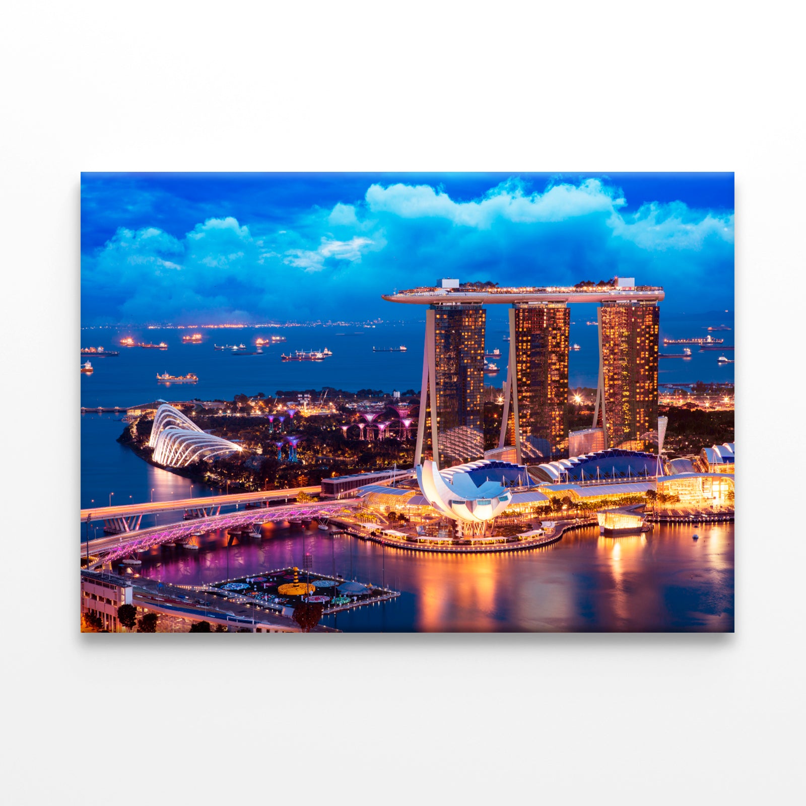 Singapore Cityscape at Marina Bay  Wall Art Decor 100% Australian Made - Bella Home Decor
