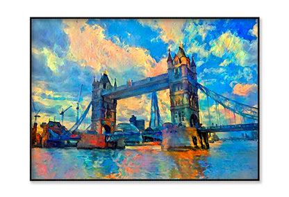 Oil Painting London Tower Bridge Home Decor Premium Quality Poster Print Choose Your Sizes