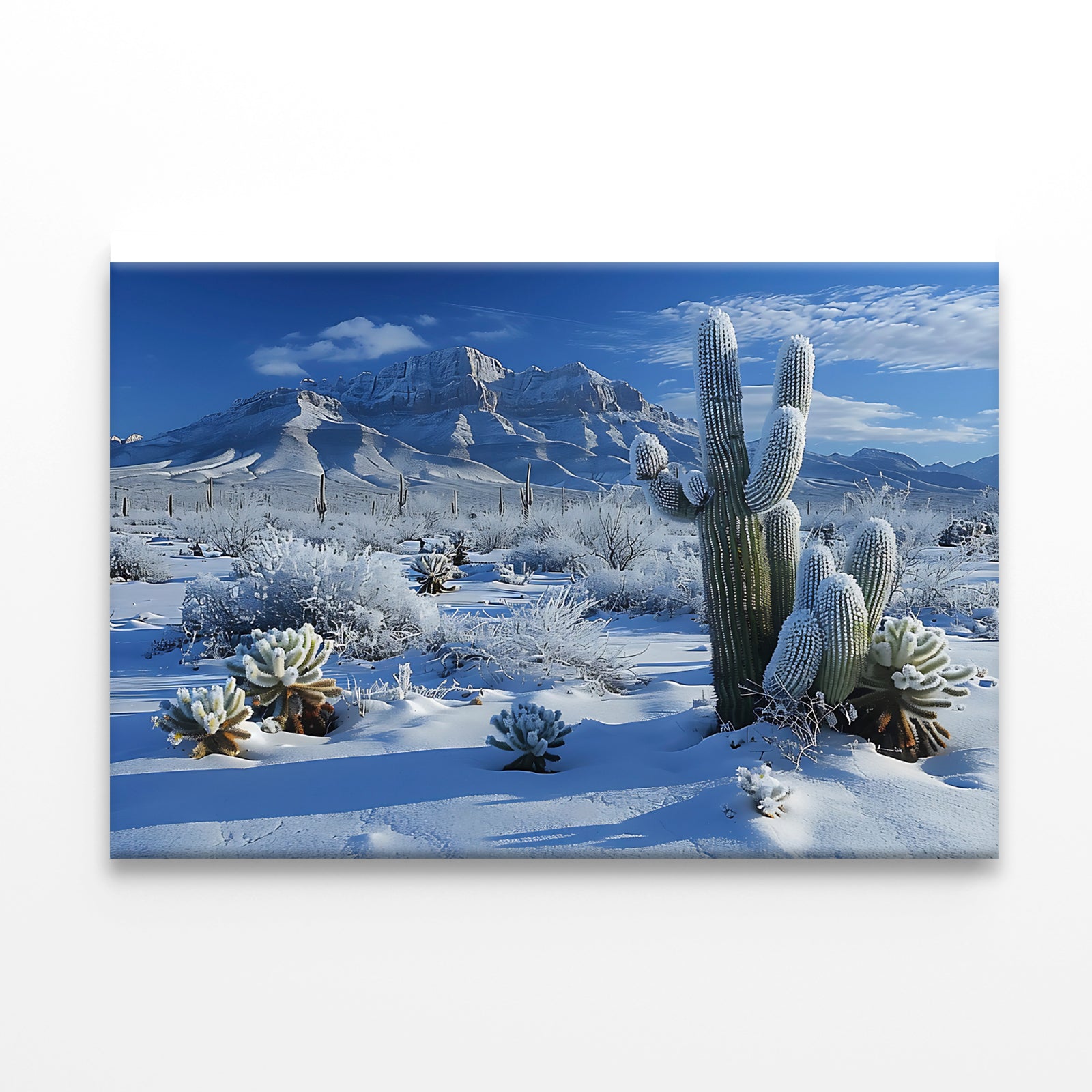 Winter with Snow Covered Trees Print 100% Australian Made - Bella Home Decor