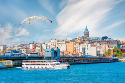 Galata Tower Istanbul Turkey City Wall Art Decor 100% Australian Made