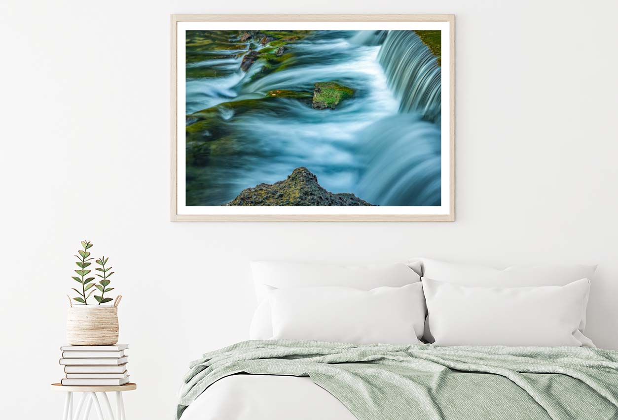 Flowing Water in Stream in Shuangliu National Forest Home Decor Premium Quality Poster Print Choose Your Sizes