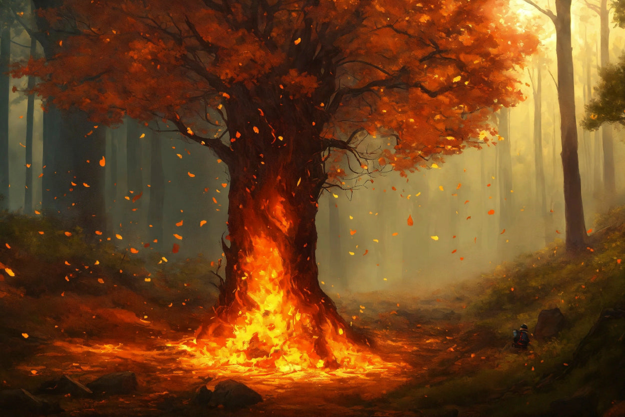Autumn Tree in the Forest Home Decor Premium Quality Poster Print Choose Your Sizes - Bella Home Decor