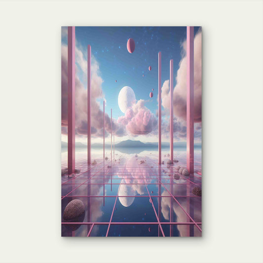 Beautiful Geometric Shapes 60x90cm Metal Print Ready to Hang