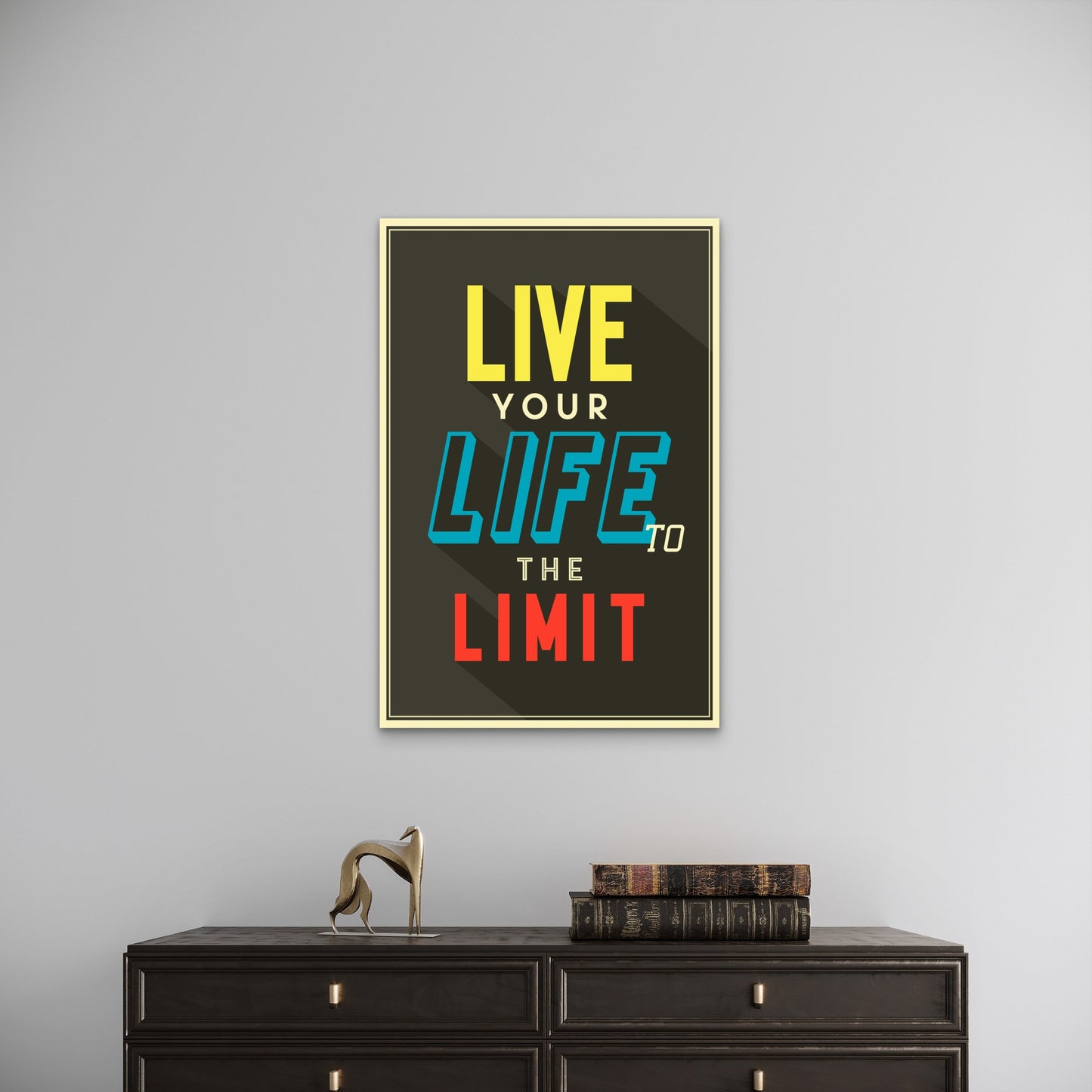 Live Life To The Limit Retro Vintage 40x60cm Metal Print Ready to Hang