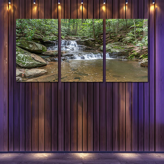 3pcs Vibrant Rocky Slopes Design Wall Art Set Canvas Framed 50x70cm - High Quality Print 100% Australian Made Wall Canvas Ready to Hang