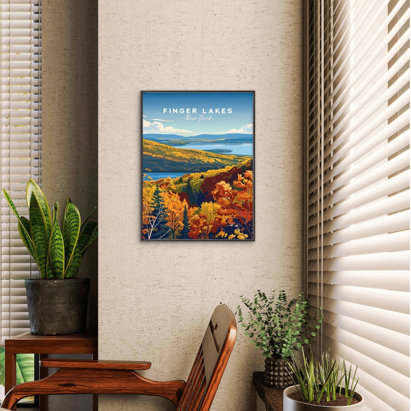 Nature's Palette in Upstate New York Travel Poster Print Wall Art - Bella Home Decor