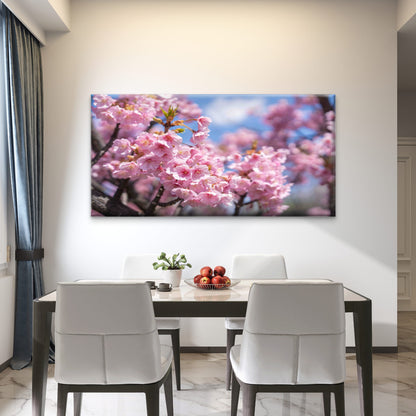 Japan Spring Floral Landscape Wall Art Canvas Office Home Room Framed 120x60cm
