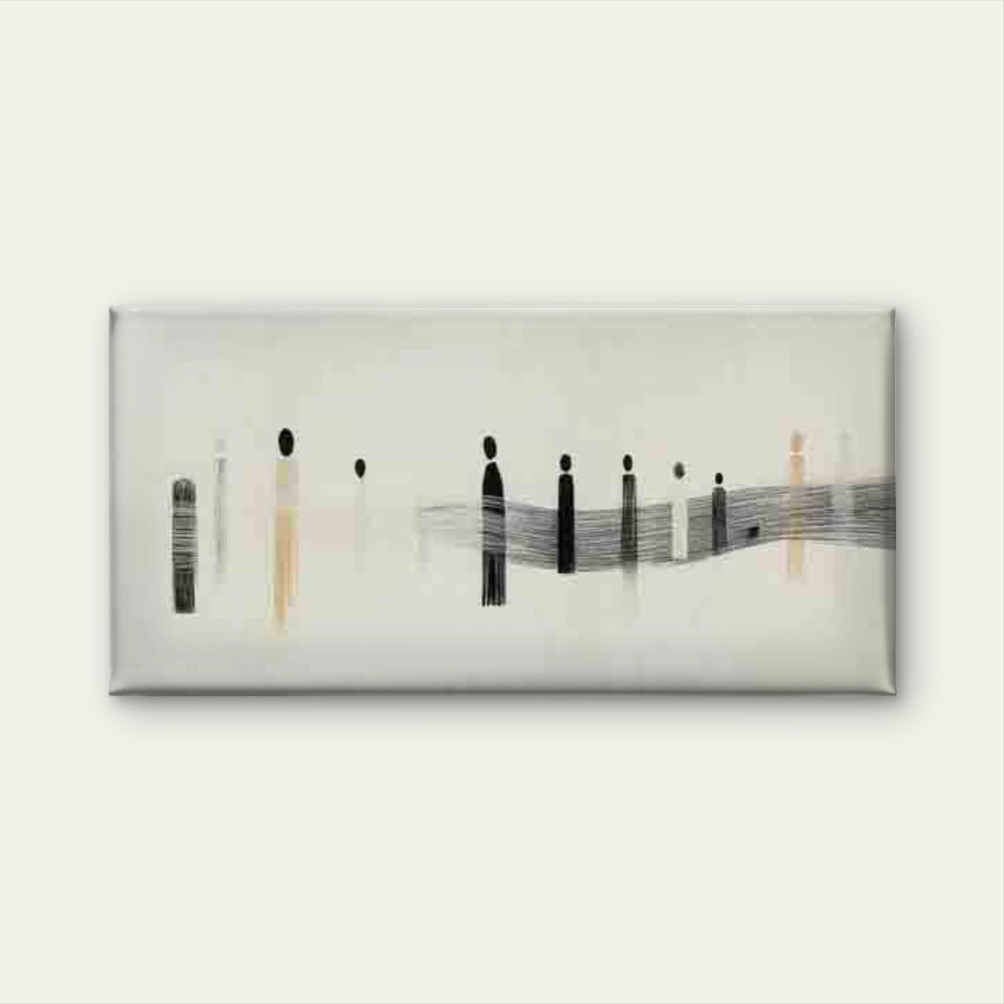 Abstract Figure Illustration Wall Art Canvas Office Home Room Framed 120x60cm