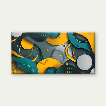 Minimal Abstract Dark Blue Wall Art Canvas Office Home Room Framed 120x60cm - Bella Home Decor