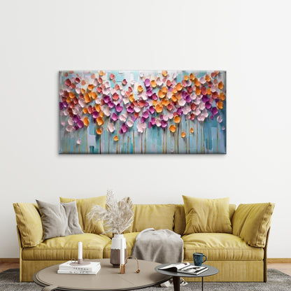 Abstract Landscape with a Blue Wall Art Canvas Office Home Room Framed 120x60cm - Bella Home Decor