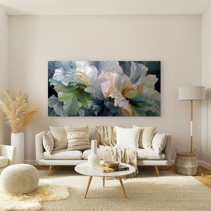 Floral Abstract Petal Flow Wall Art Canvas Office Home Room Framed 120x60cm - Bella Home Decor