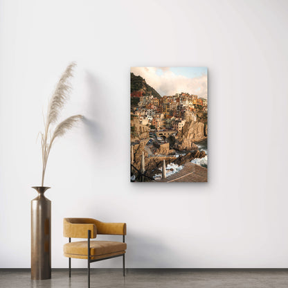Manarola The Cinque Terre In Italy 40x60cm Metal Print Ready to Hang