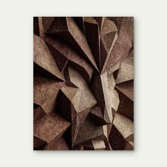 Abstract Design in Brown Tones 60x90cm Metal Print Ready to Hang
