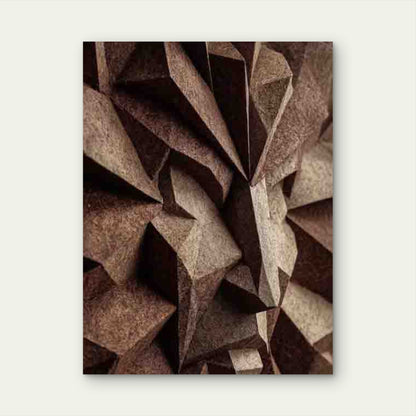 Abstract Design in Brown Tones 40x60cm Metal Print Ready to Hang - Bella Home Decor