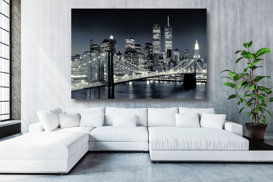 New York Cityscape Acrylic Glass Print Tempered Glass Wall Art 100% Made in Australia Ready to Hang