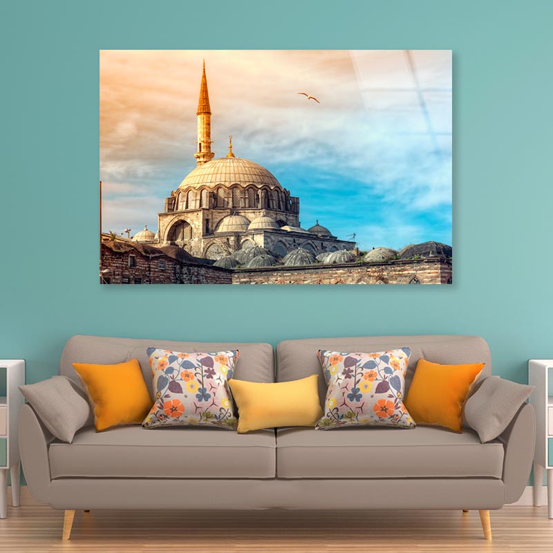 Mosque In Istanbul, Turkey  Acrylic Glass Print Tempered Glass Wall Art 100% Made in Australia Ready to Hang