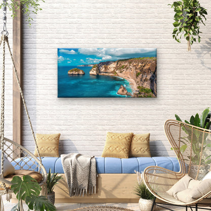Diamond Beach Nusa Penida Island Bali Indonesia Wall Art Canvas Office Home Room Framed 120x60cm