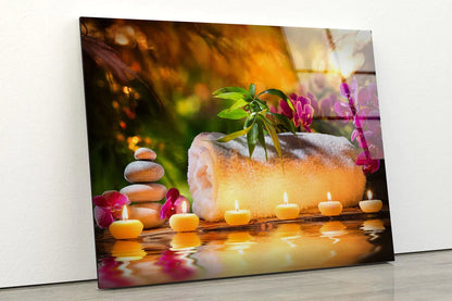 Zen Stones & Candles UV Direct Aluminum Print Australian Made Quality