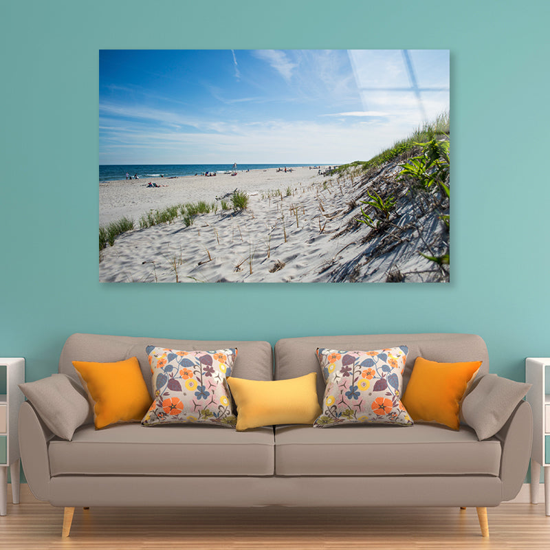 Shore of Atlantic Beach New York Acrylic Glass Print Tempered Glass Wall Art 100% Made in Australia Ready to Hang - Bella Home Decor