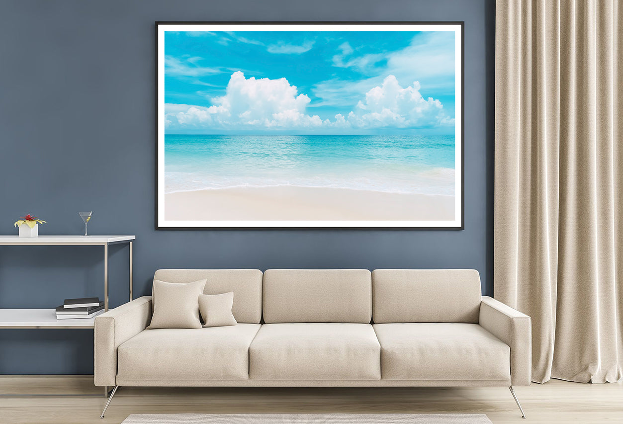 Beautiful Tropical Beach with Blue Sky Home Decor Premium Quality Poster Print Choose Your Sizes