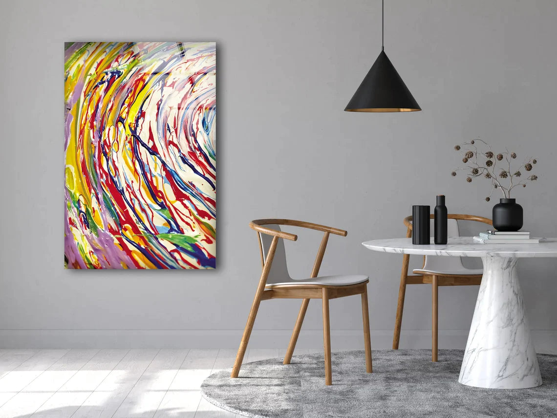 Abstract Painting Art UV Direct Aluminum Print Australian Made Quality