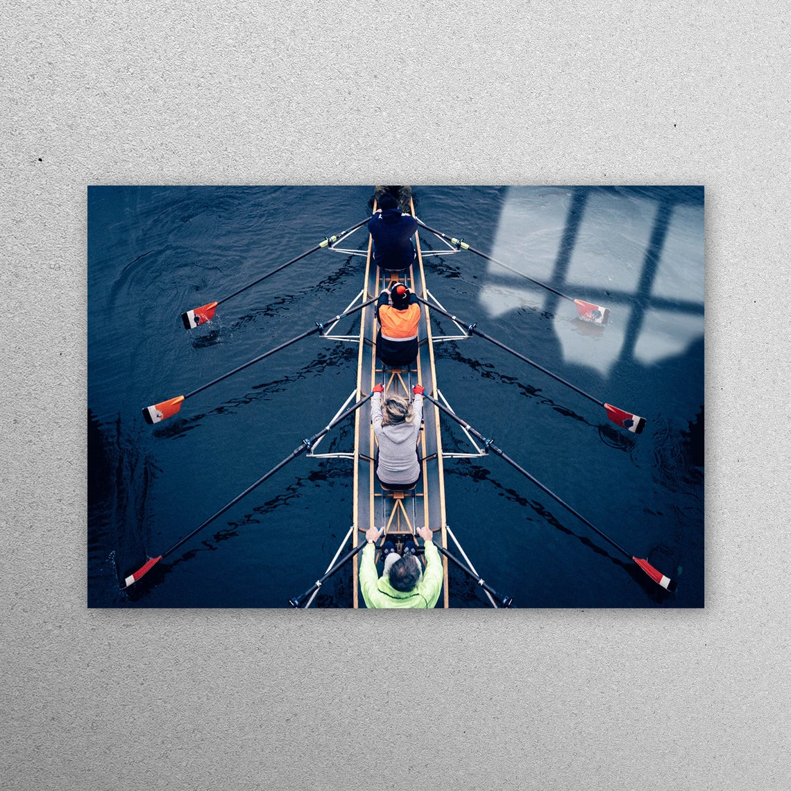 Canoe Team Wall Art Acrylic Glass Print Tempered Glass Wall Art 100% Made in Australia Ready to Hang