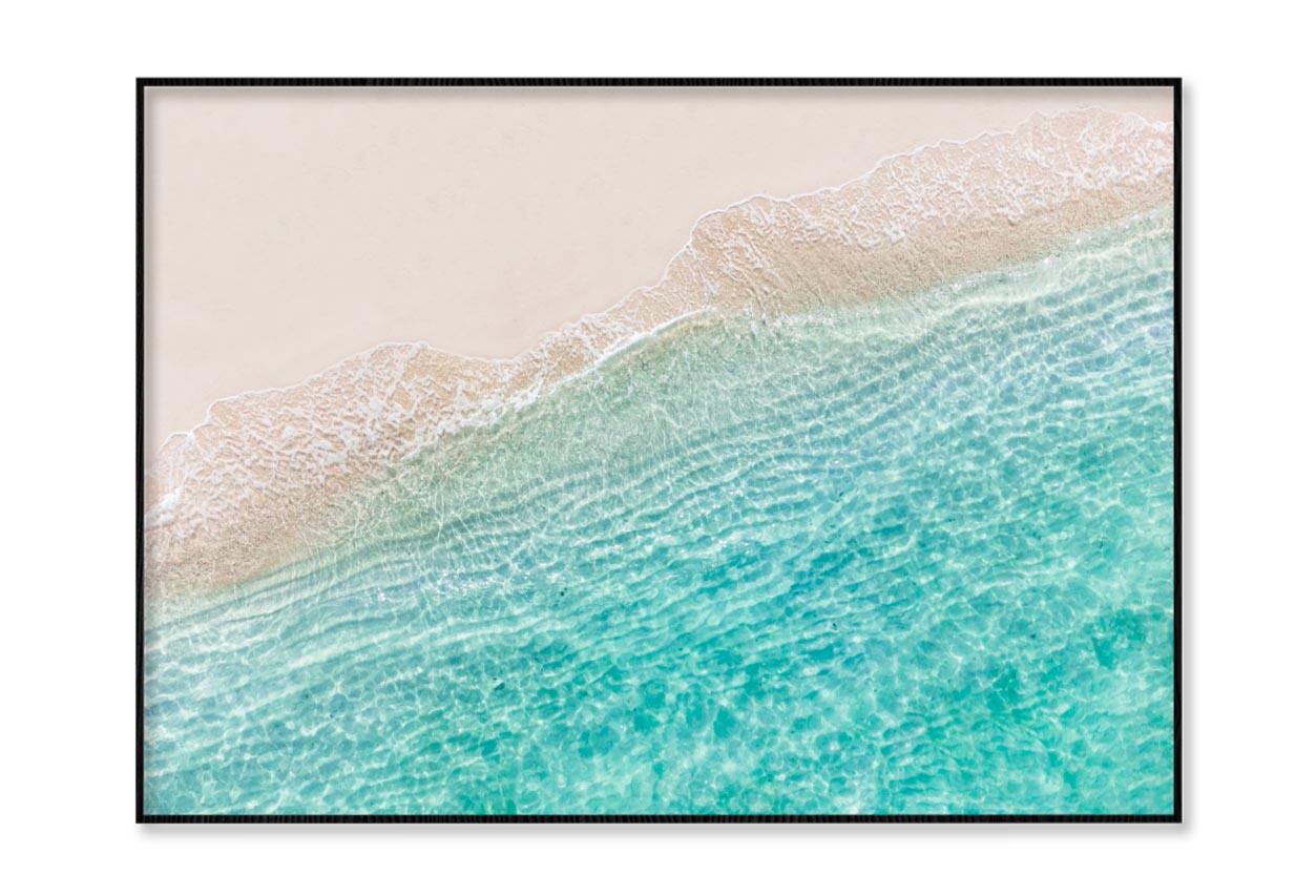 White Sand Beach with Wave Home Decor Premium Quality Poster Print Choose Your Sizes - Bella Home Decor