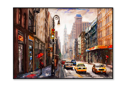 Street View Of New York Home Decor Premium Quality Poster Print Choose Your Sizes