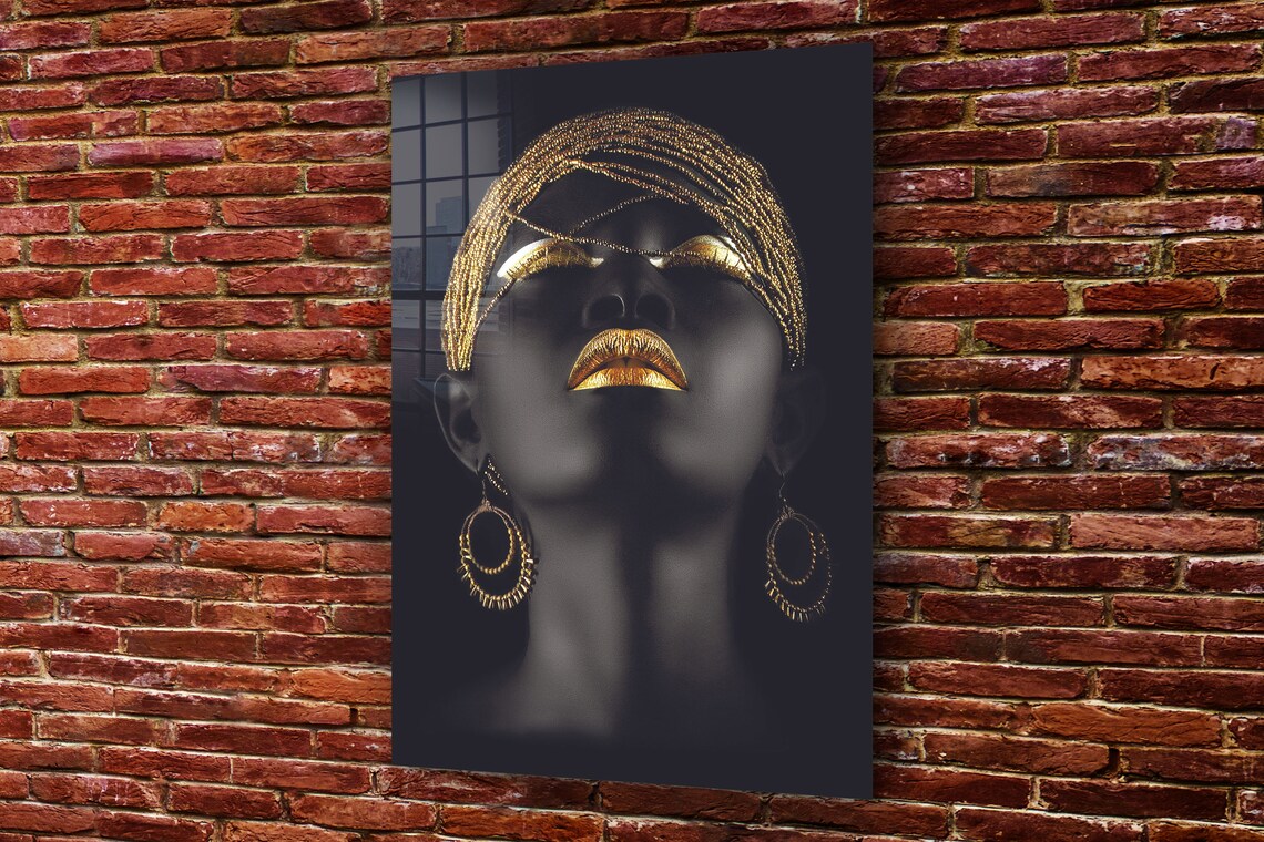 African Woman & Jewels UV Direct Aluminum Print Australian Made Quality