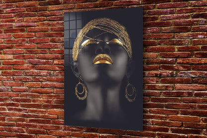 African Woman & Jewels UV Direct Aluminum Print Australian Made Quality