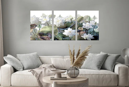 3pcs Colourful Flowers Watercolour Painting Wall Art Set Canvas Unframed - High Quality Print 100% Australian Made Wall Canvas - Bella Home Decor