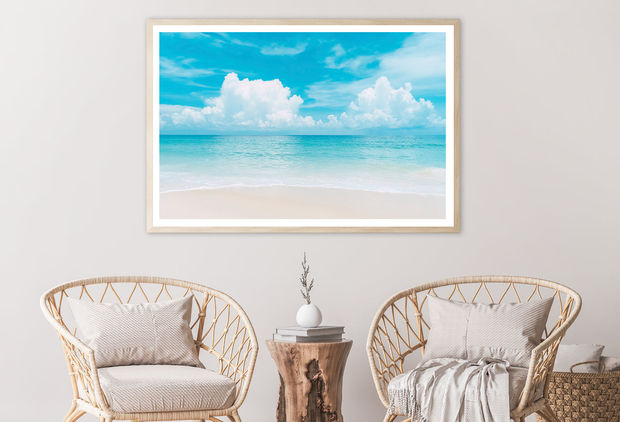 Beautiful Tropical Beach with Blue Sky Home Decor Premium Quality Poster Print Choose Your Sizes