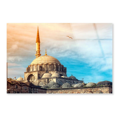 Mosque In Istanbul, Turkey  Acrylic Glass Print Tempered Glass Wall Art 100% Made in Australia Ready to Hang