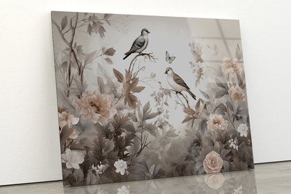 Birds Perched On a Tree Acrylic Glass Print Tempered Glass Wall Art 100% Made in Australia Ready to Hang - Bella Home Decor