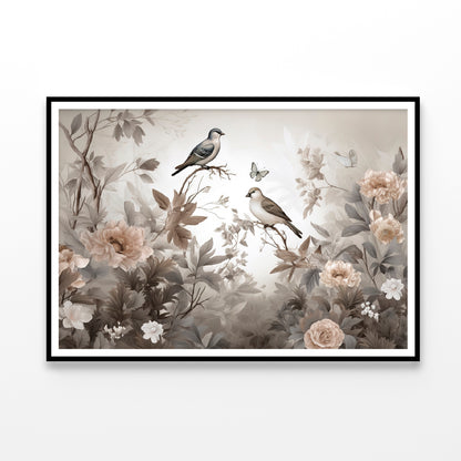 Birds Perched On a Tree Home Decor Premium Quality Poster Print Choose Your Sizes