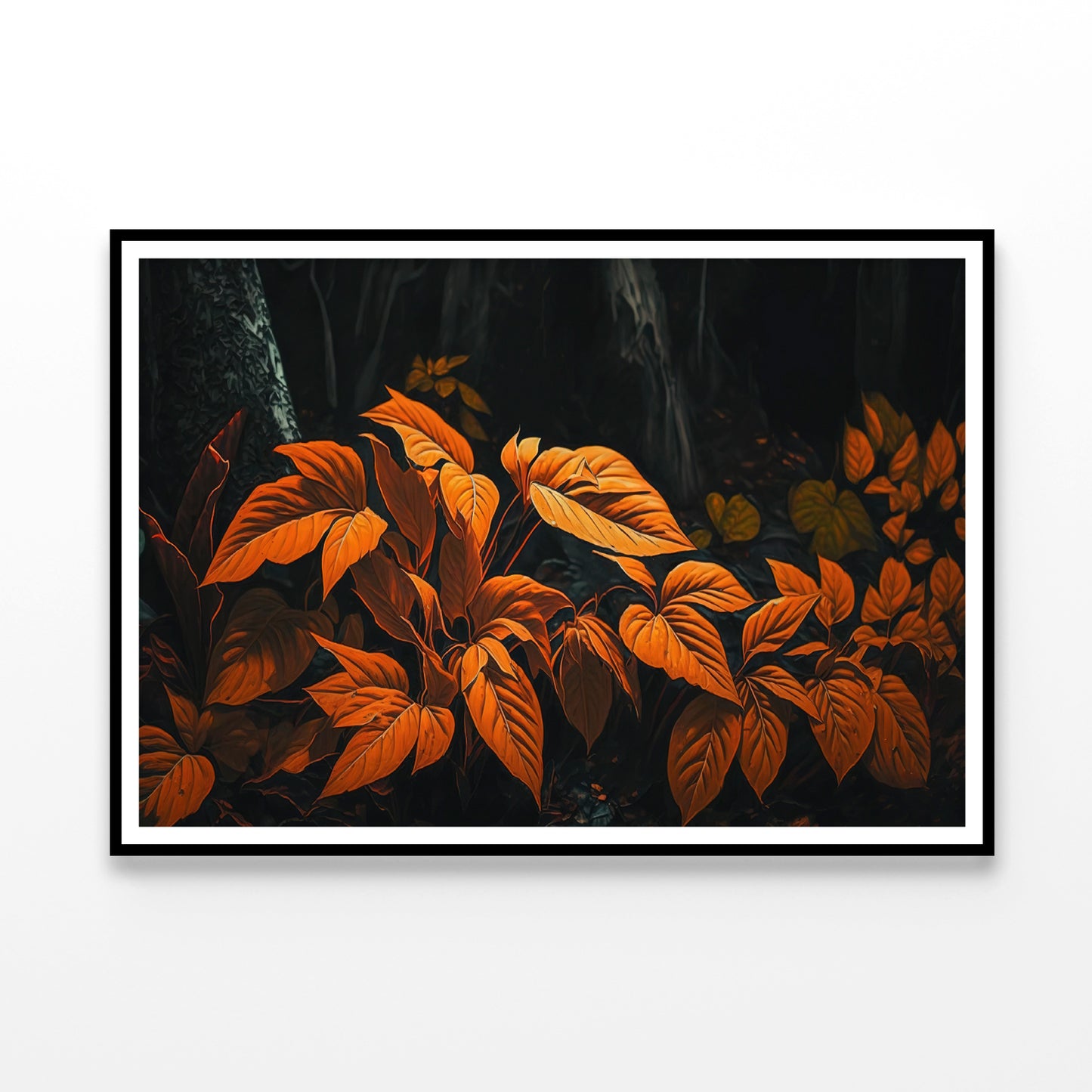 Orange Leaves Of Woodland Plants Home Decor Premium Quality Poster Print Choose Your Sizes