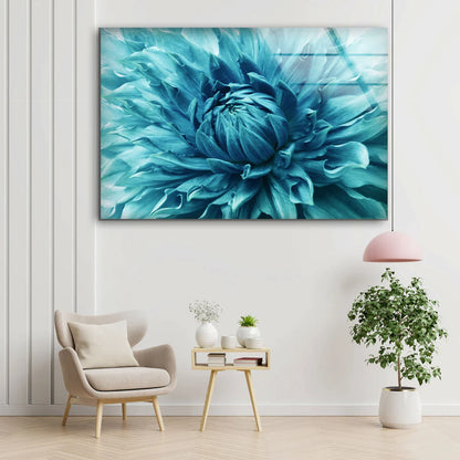 Blue Flower Closeup UV Direct Aluminum Print Australian Made Quality