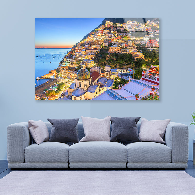 The Beautiful Coast of Amalfi Acrylic Glass Print Tempered Glass Wall Art 100% Made in Australia Ready to Hang - Bella Home Decor