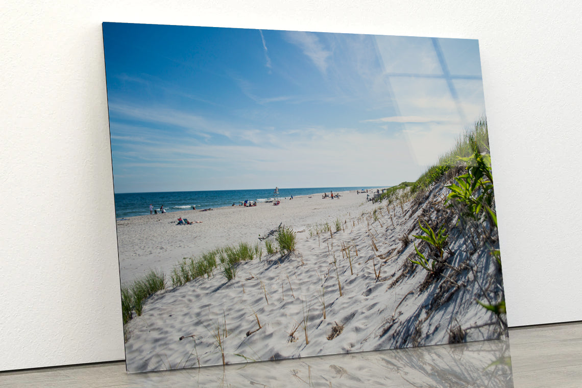 Shore of Atlantic Beach New York Acrylic Glass Print Tempered Glass Wall Art 100% Made in Australia Ready to Hang - Bella Home Decor