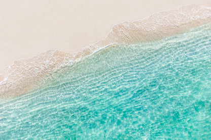 White Sand Beach with Wave Home Decor Premium Quality Poster Print Choose Your Sizes - Bella Home Decor