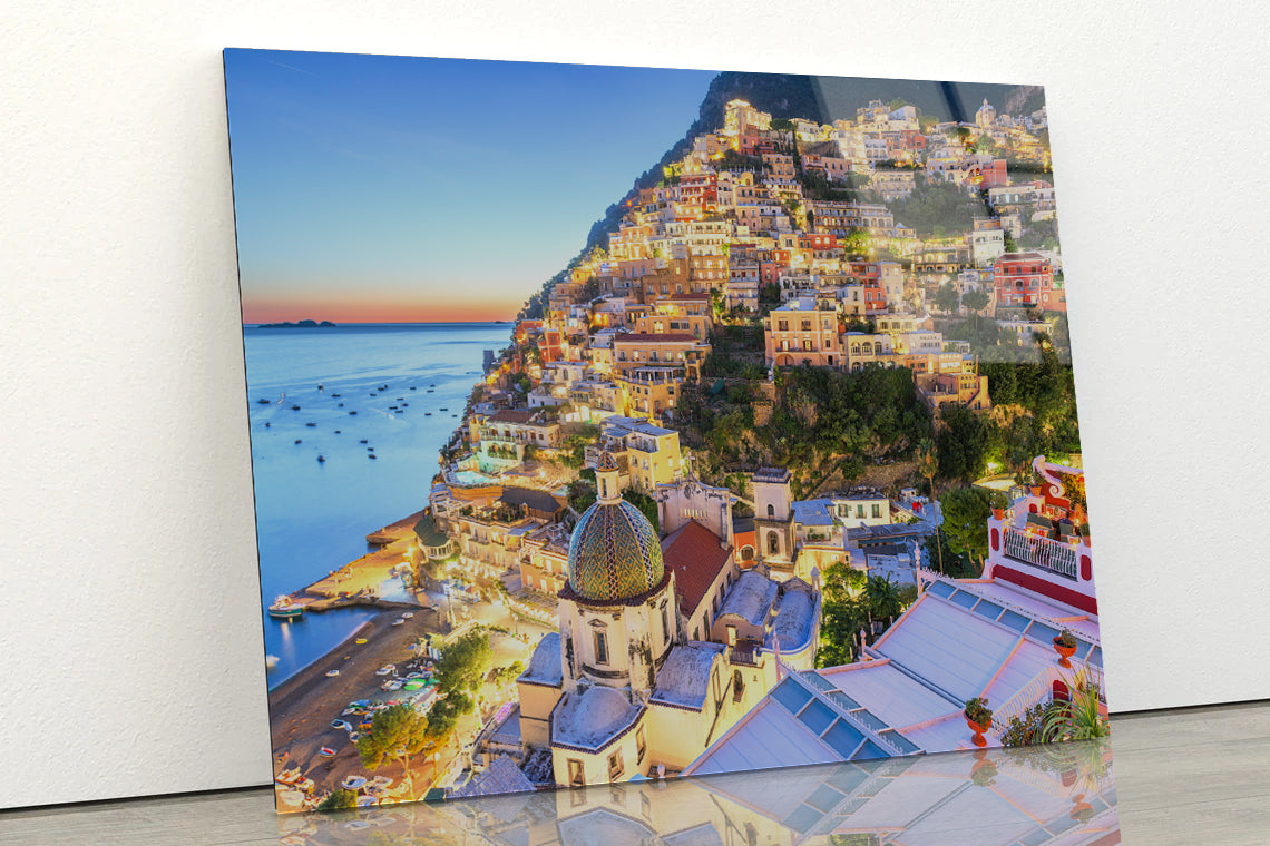 The Beautiful Coast of Amalfi Acrylic Glass Print Tempered Glass Wall Art 100% Made in Australia Ready to Hang - Bella Home Decor