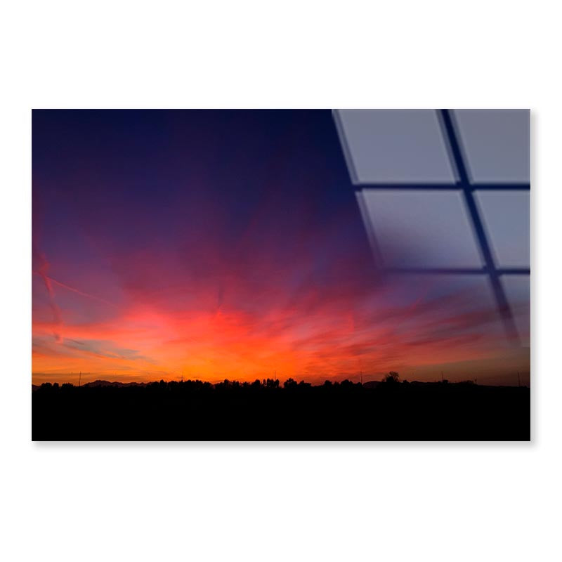 Beautiful Landscape of Dusk in The Countryside Acrylic Glass Print Tempered Glass Wall Art 100% Made in Australia Ready to Hang - Bella Home Decor
