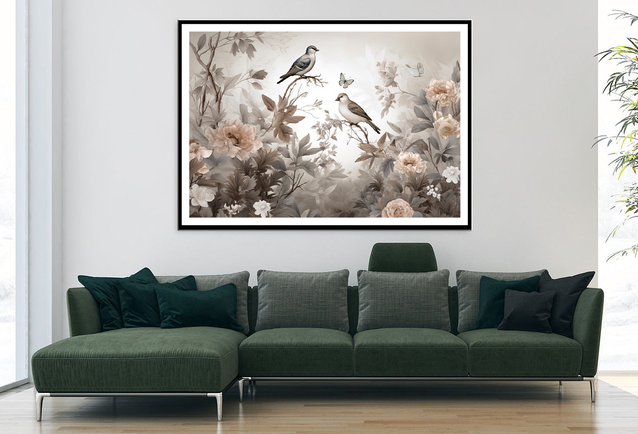 Birds Perched On a Tree Home Decor Premium Quality Poster Print Choose Your Sizes