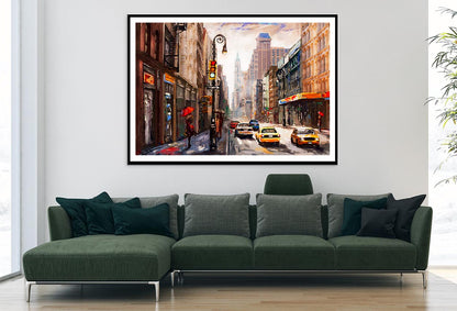 Street View Of New York Home Decor Premium Quality Poster Print Choose Your Sizes