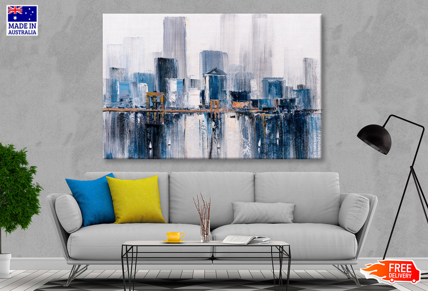 Brooklyn Bridge in New York Abstract Oil Painting Wall Art Limited Edition High Quality Print