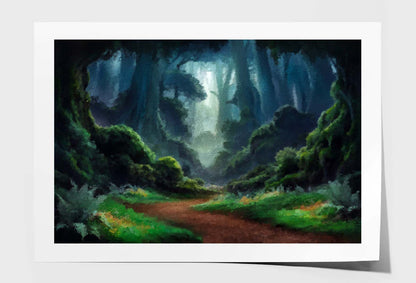 Deep Forest. Fantasy Backdrop Wall Art Limited Edition High Quality Print