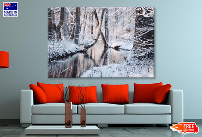 Beautiful Winter Landscape with The River Wall Art Decor 100% Australian Made - Bella Home Decor