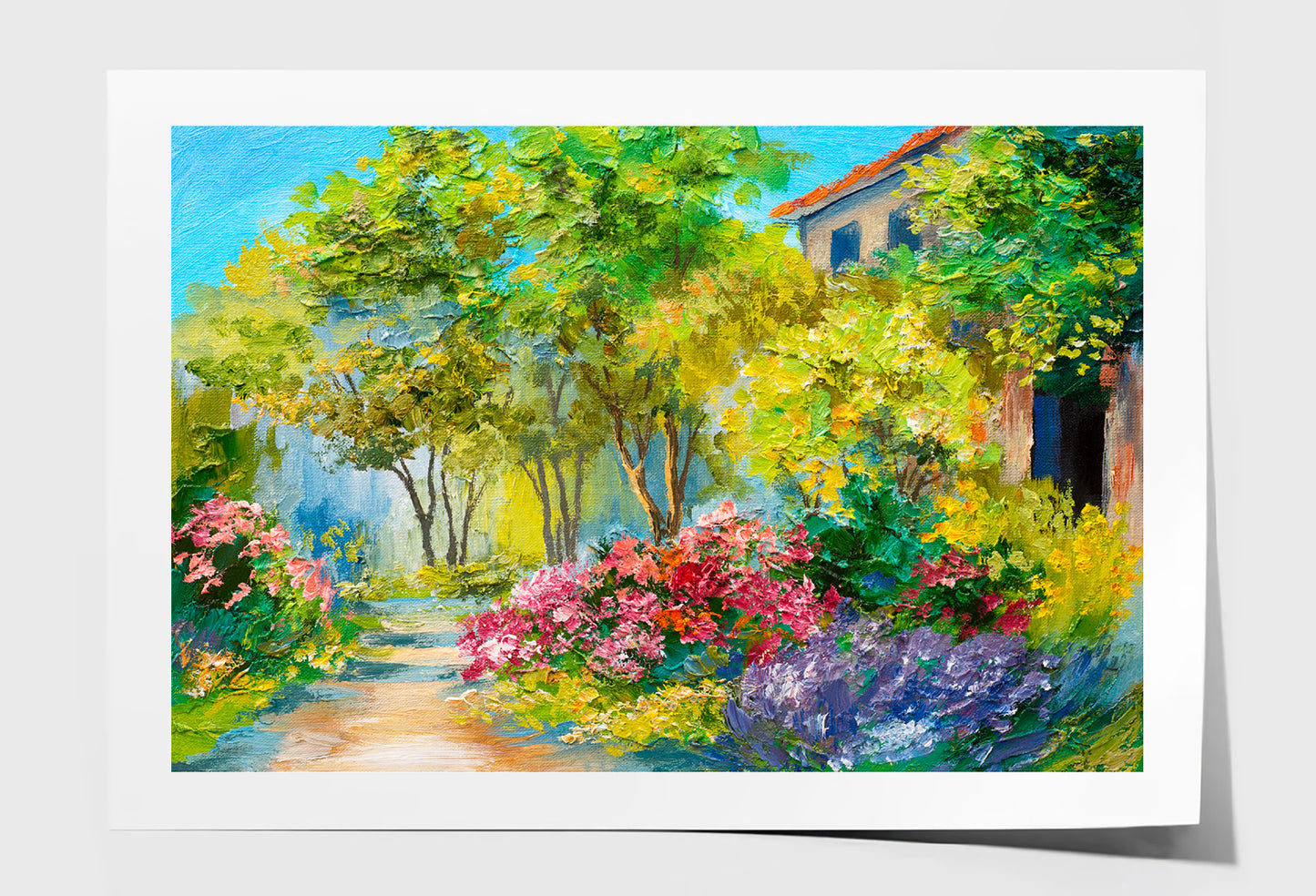 House In The Summer Forest Oil Painting Wall Art Limited Edition High Quality Print Unframed Roll Canvas None