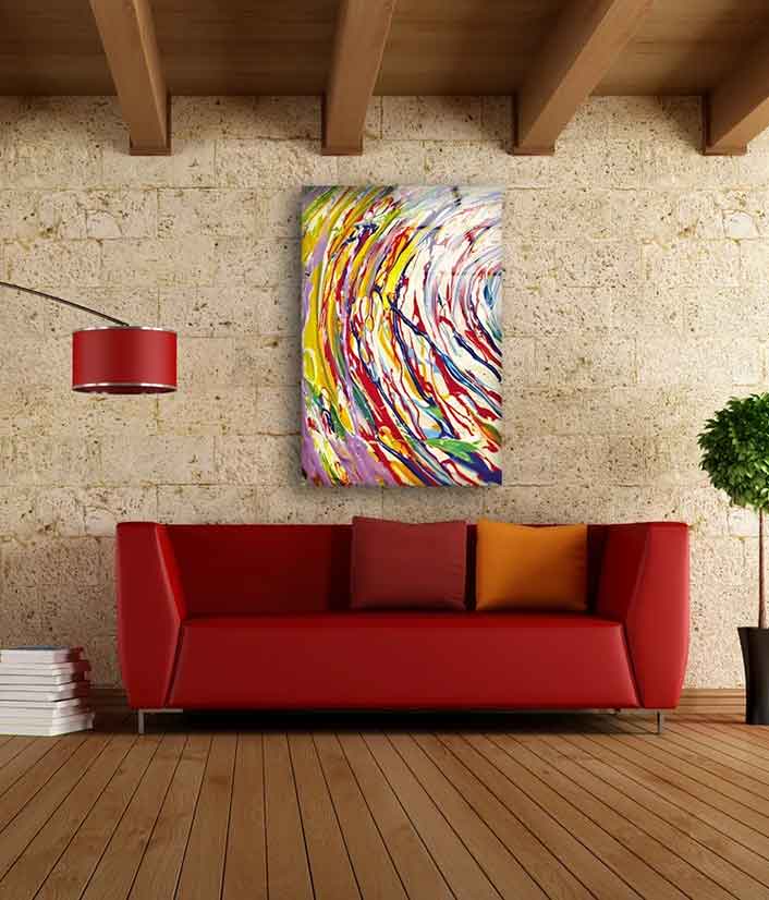 Abstract Painting Art UV Direct Aluminum Print Australian Made Quality