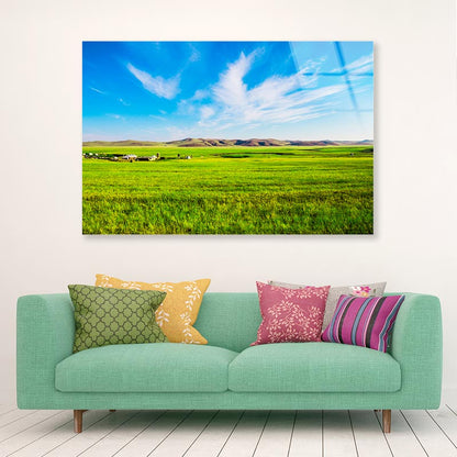 China Inner Mongolia Hulunbuir Prairie Acrylic Glass Print Tempered Glass Wall Art 100% Made in Australia Ready to Hang